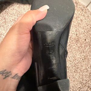 Gucci Black Leather Ankle Boots